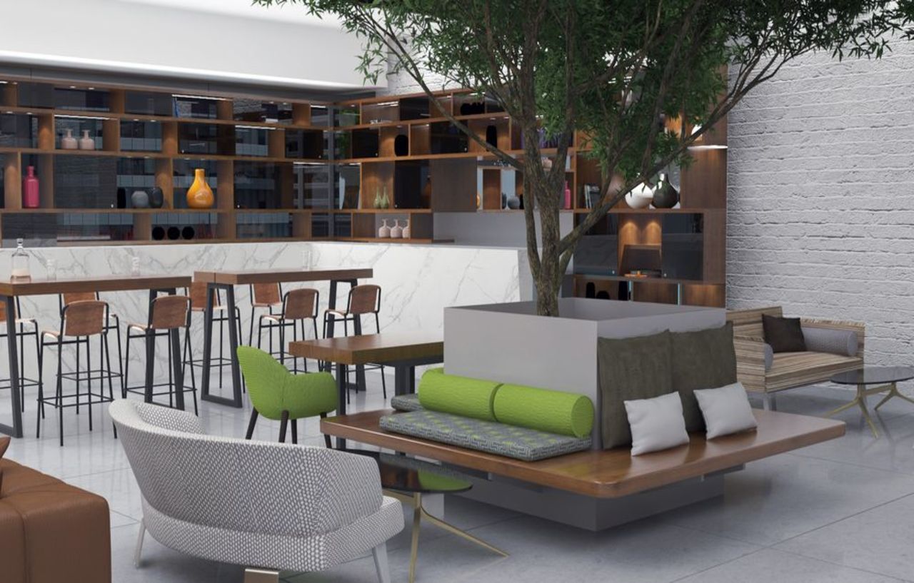 Krystal Grand Suites Insurgentes Mexico By Eksteriør billede The interior of the lounge